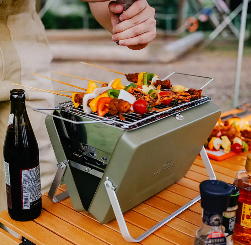 Portable Folding Stainless Steel BBQ Grill
