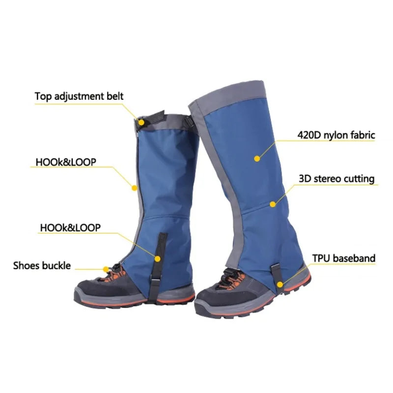 ProShield Skiing Gaiters with Built-In Kneepads