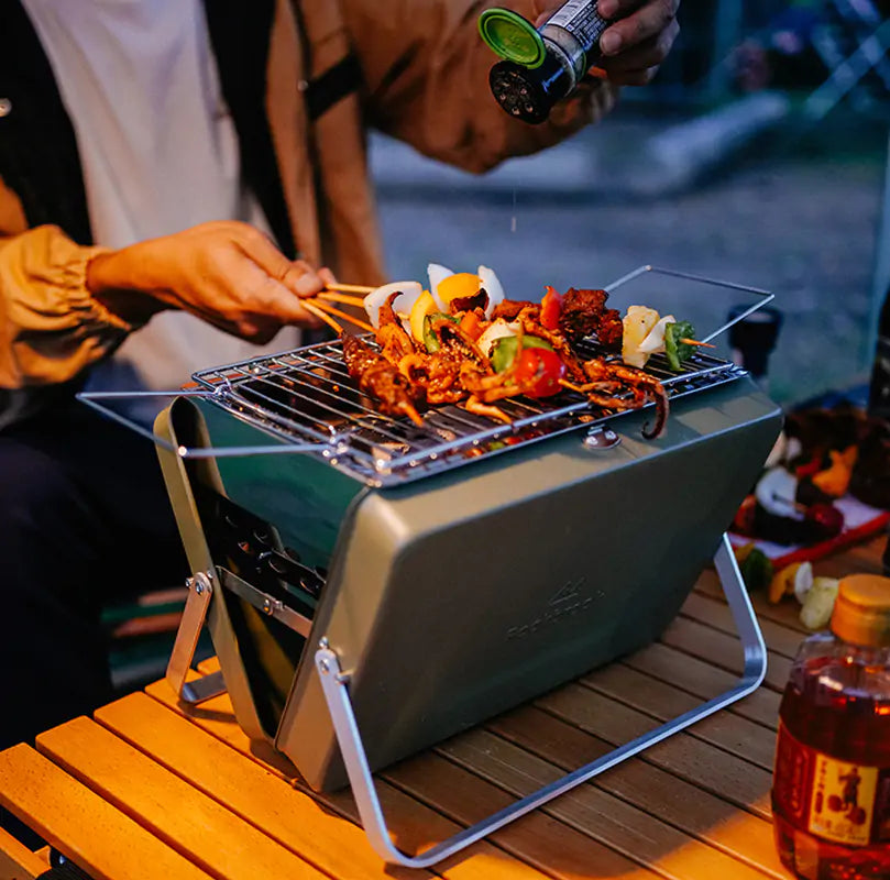 Portable Folding Stainless Steel BBQ Grill