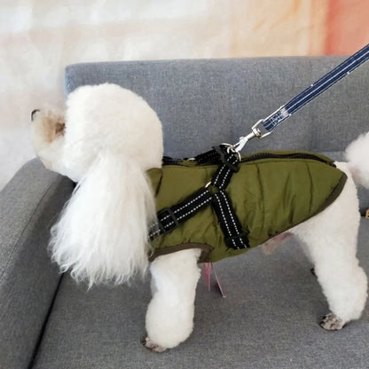 Dog Jacket with Integrated Harness