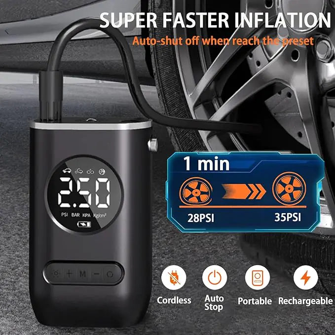 Compact Wireless Tire Inflator