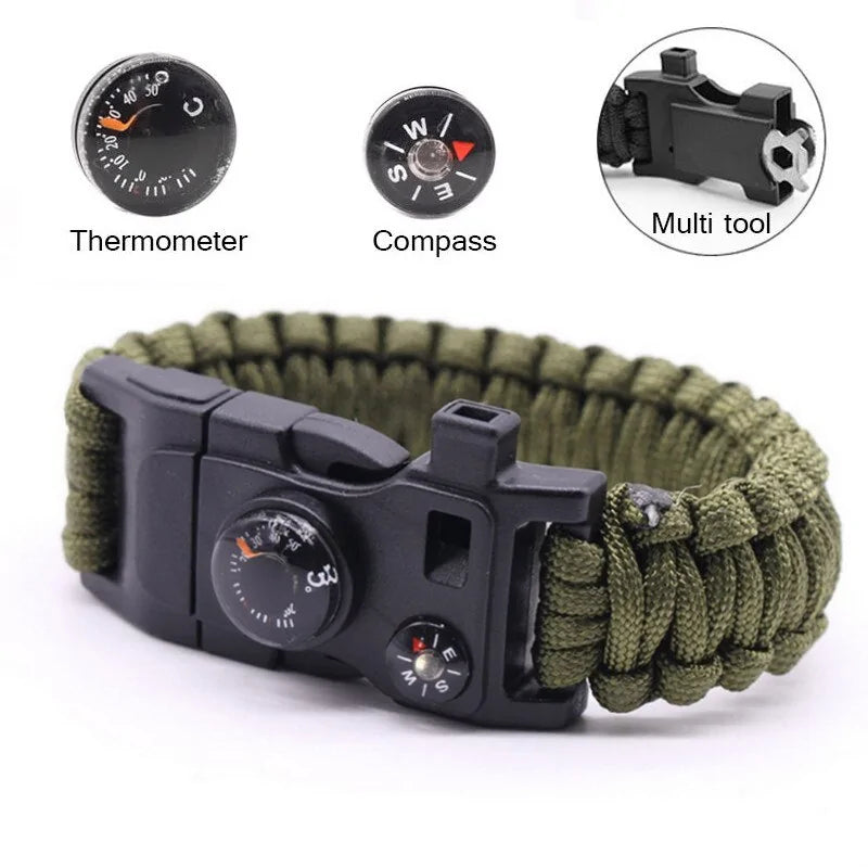 Versatile Paracord Survival Bracelet - 15 Functions