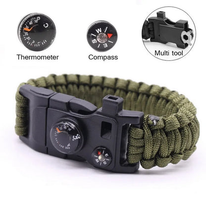 Versatile Paracord Survival Bracelet - 15 Functions
