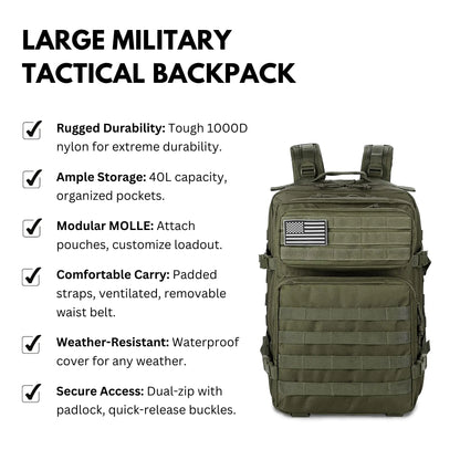 Military Grade Tactical Backpack