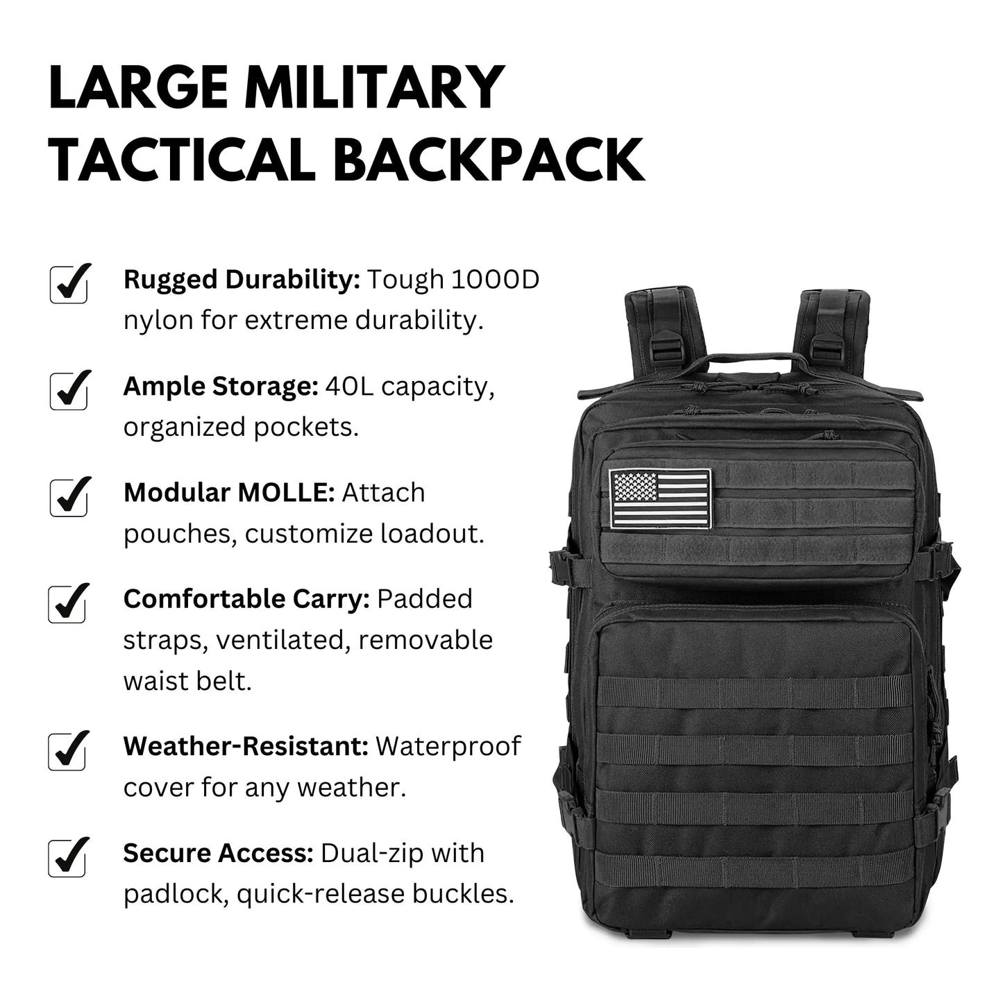 Military Grade Tactical Backpack