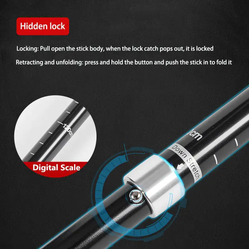 Foldable Lightweight Trekking/Hiking Stick